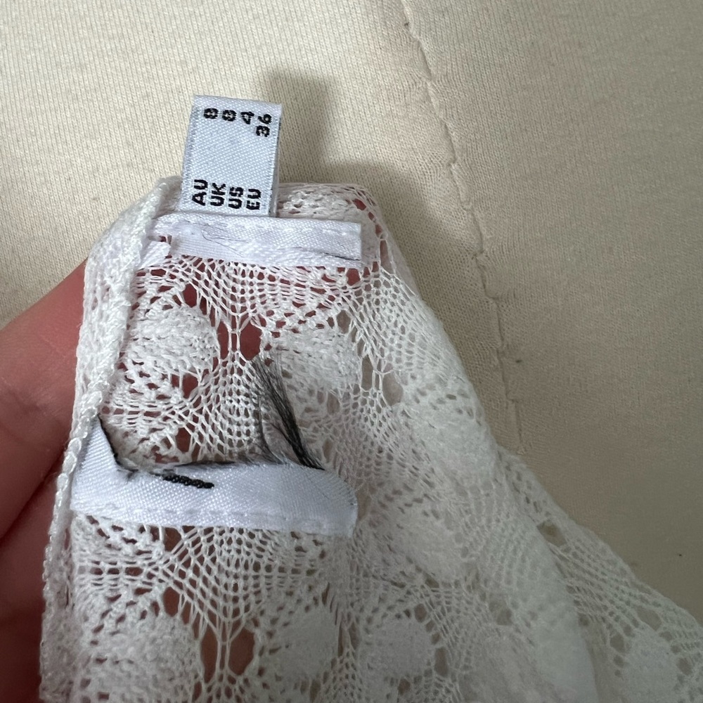 Princess Polly Carisha Lace Long Sleeve Top White 4 - Picture 4 of 5